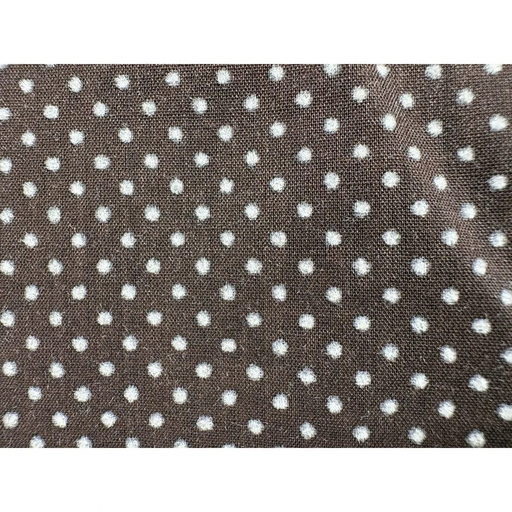 Vintage Dotted Swiss Fabric Brown White 48” X 84”